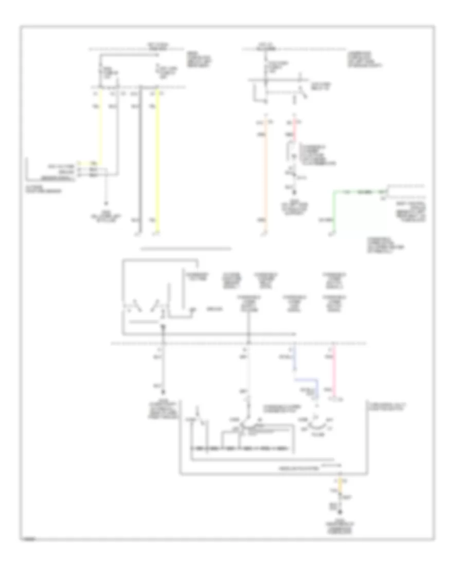Электросхема передних стеклоочистителей дворников и омывателя лобового стекла для GMC Envoy 2004