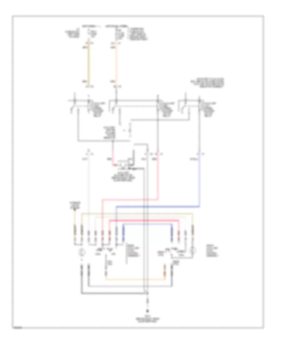Manual AC Wiring Diagram, Rear with AC only with Short Wheel Base for GMC Yukon 2005