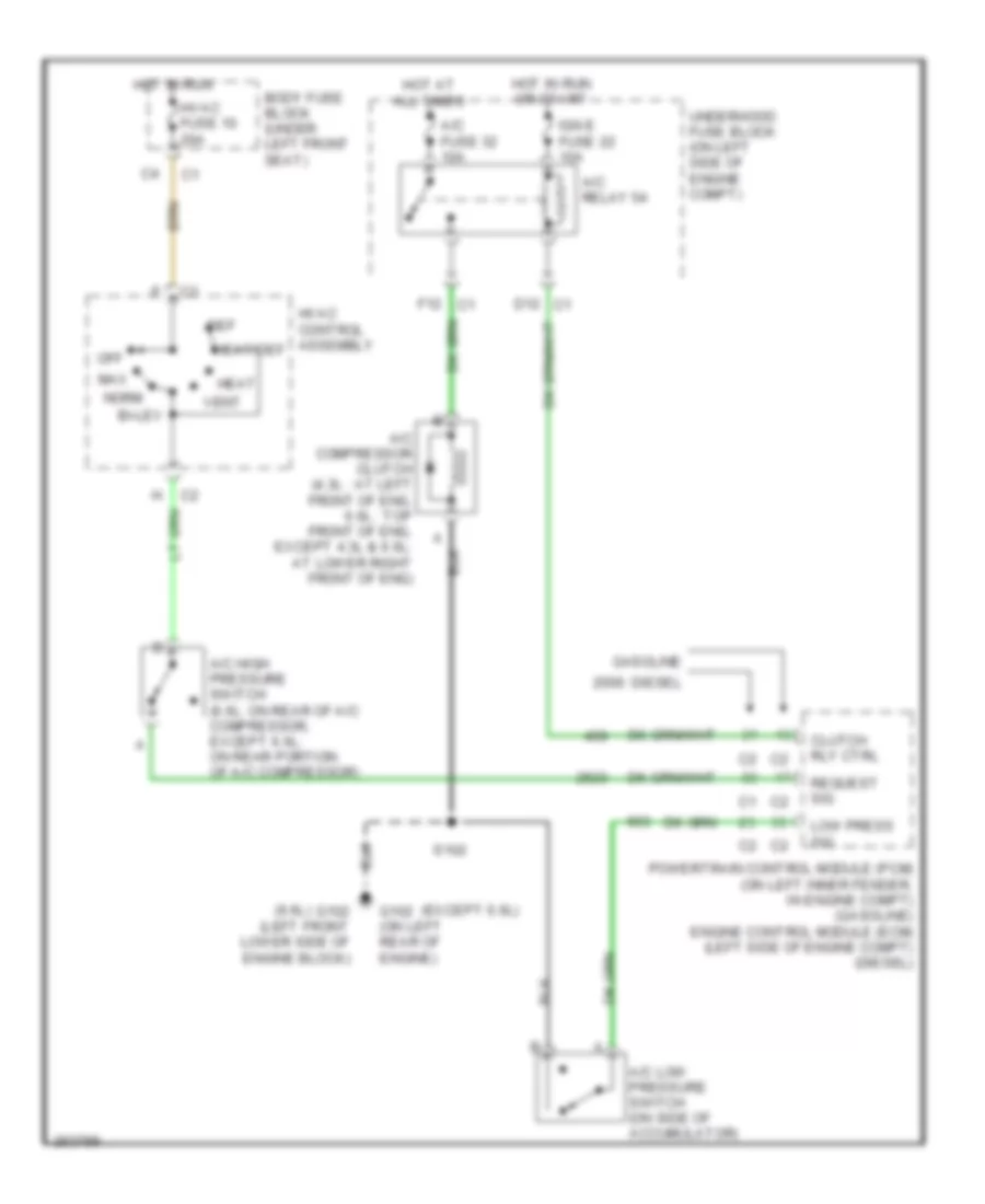 Compressor Wiring Diagram for GMC Savana G2007 2500