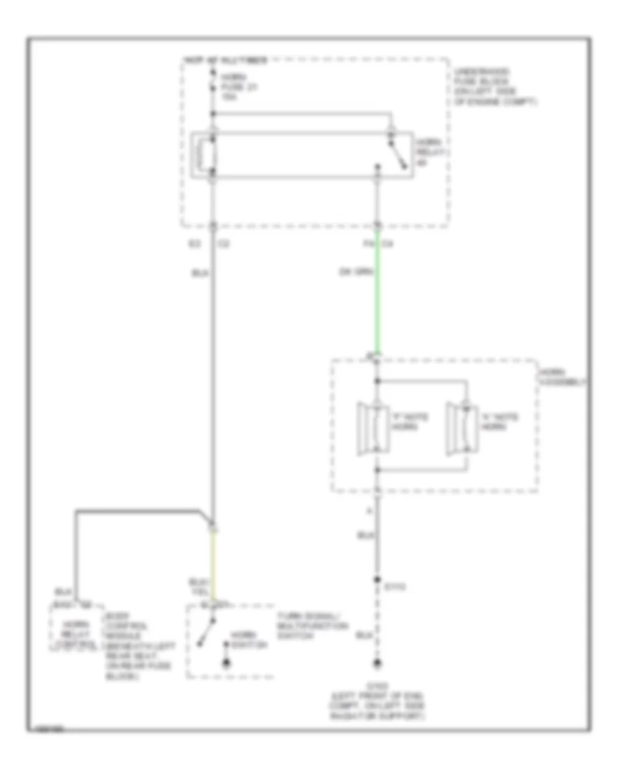 Horn Wiring Diagram for GMC Envoy XL 2004