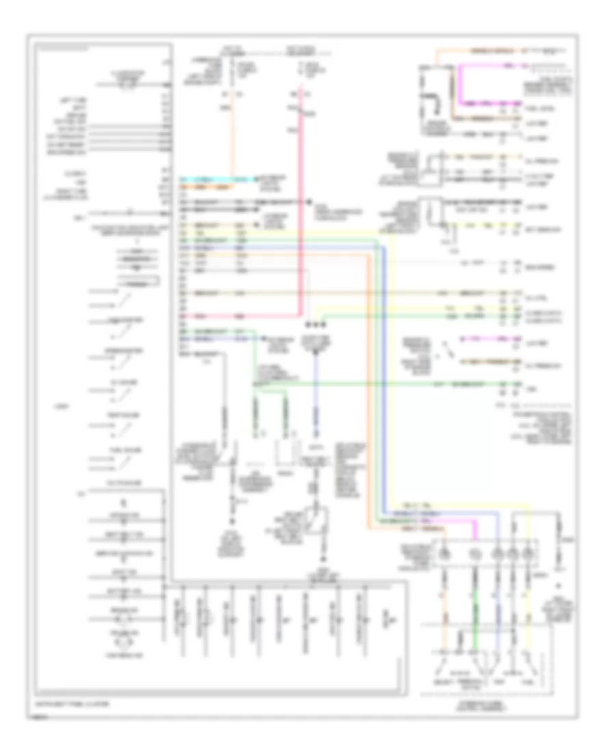 Instrument Cluster Wiring Diagram for GMC Envoy XL 2004