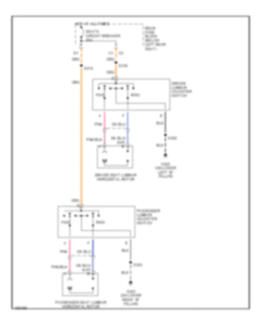 Lumbar Wiring Diagram for GMC Envoy XL 2004