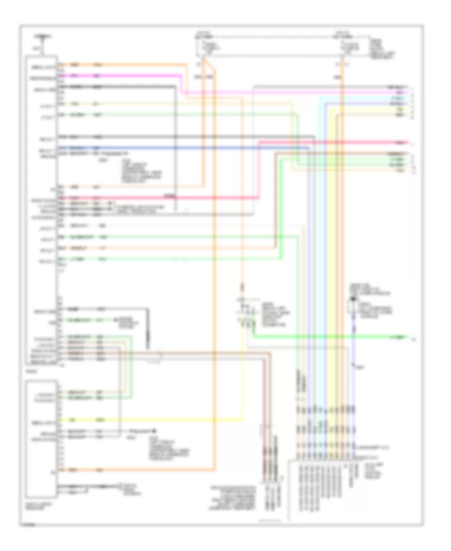 Mid-Line Radio Wiring Diagram, with Rear Seat Audio (1 of 2) for GMC Envoy XL 2004