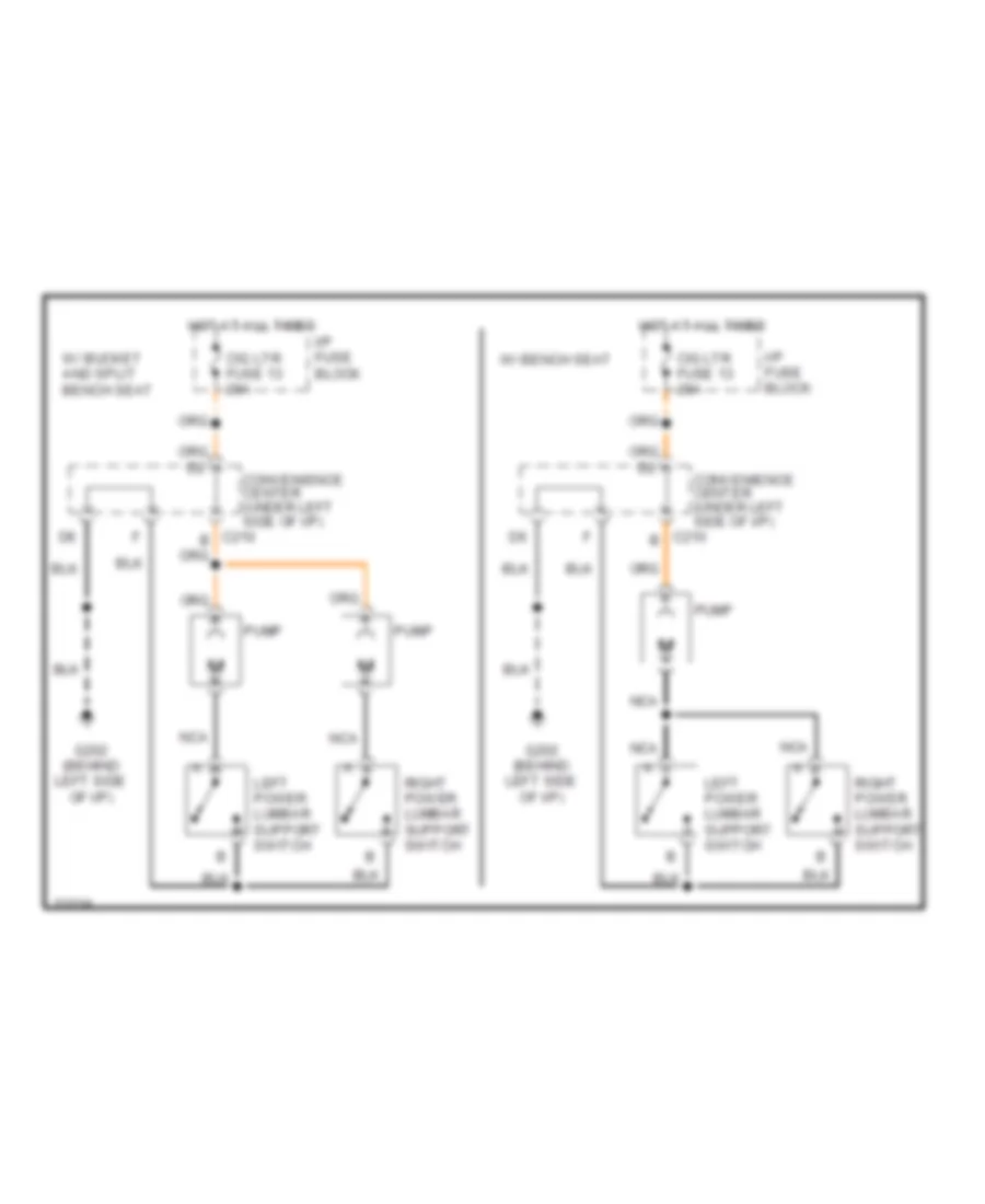 Lumbar Wiring Diagram for GMC Pickup K1995 3500