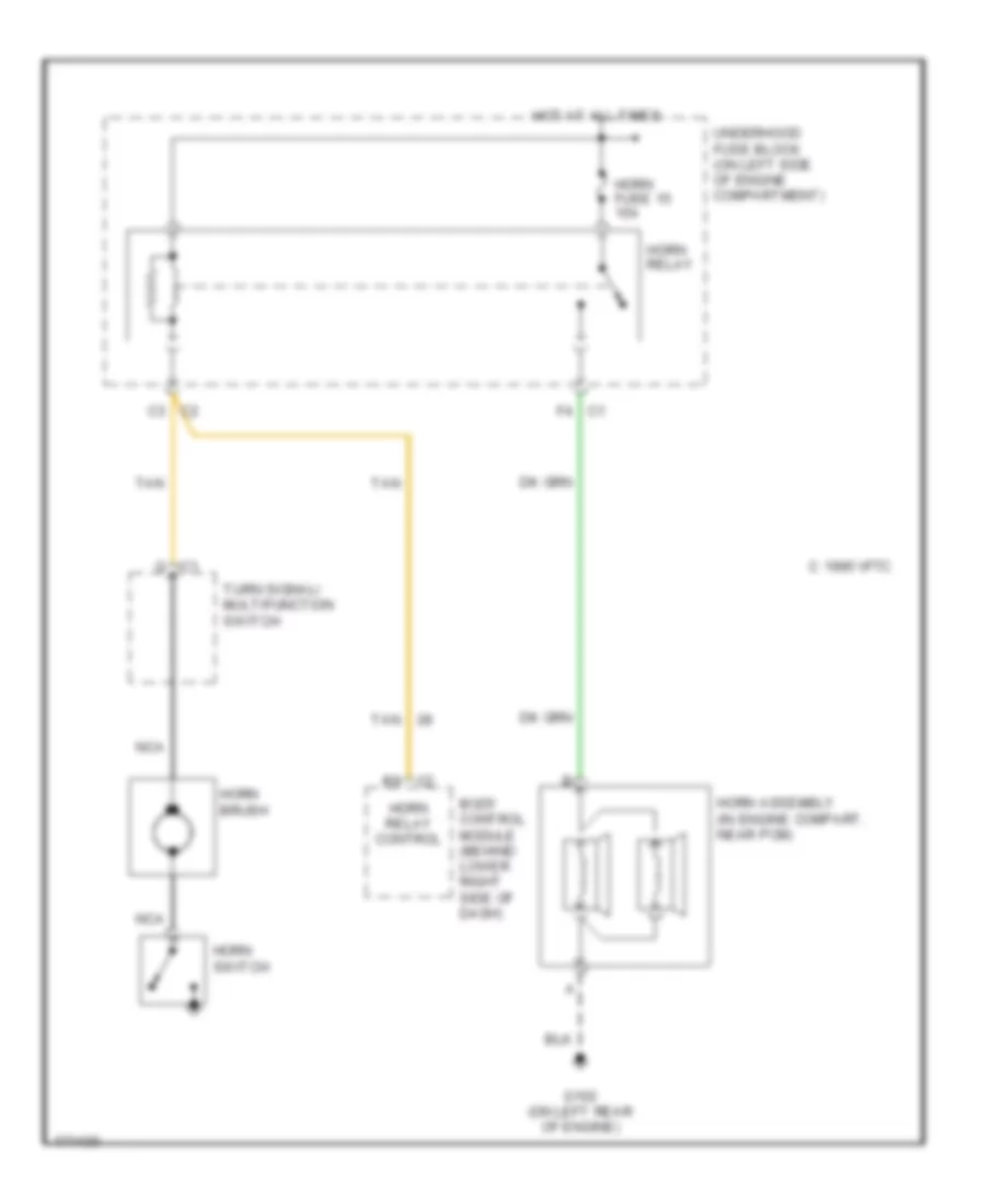 Horn Wiring Diagram for GMC Savana Special G2003 3500