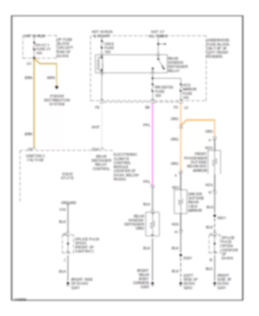Defogger Wiring Diagram with Auto A C for GMC Jimmy 2001