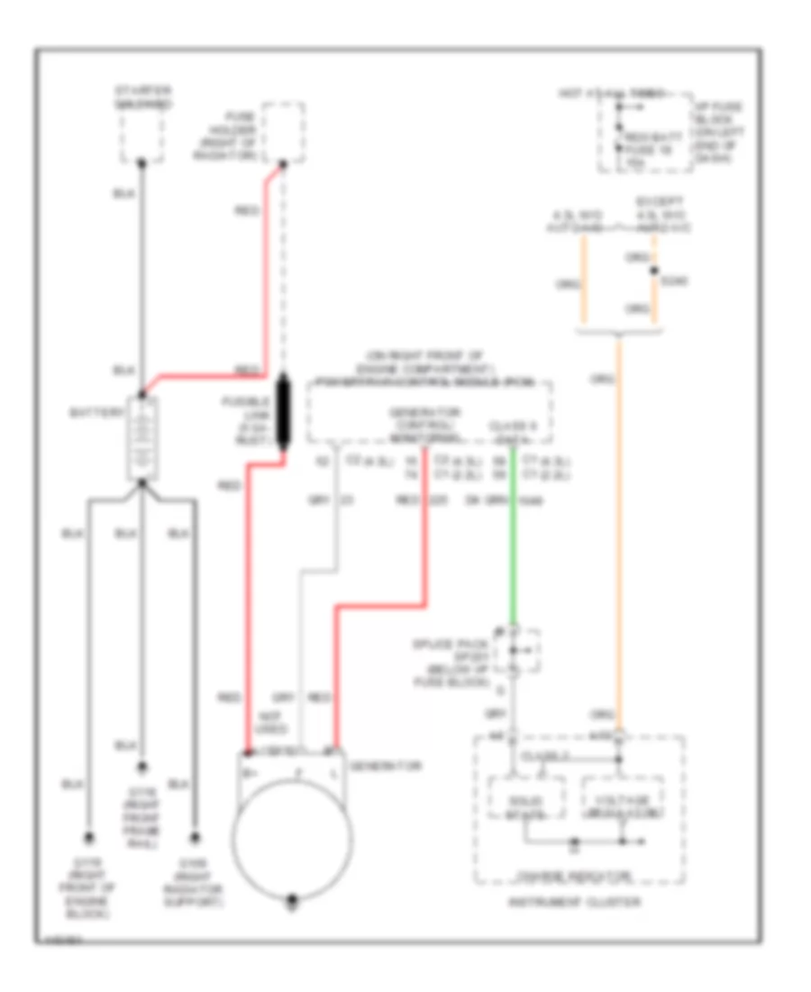 Charging Wiring Diagram for GMC Jimmy 2001
