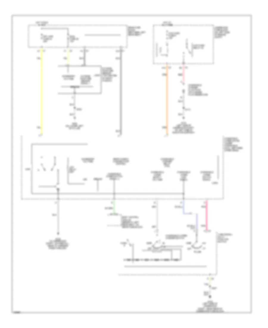 Электросхема передних стеклоочистителей дворников и омывателя лобового стекла для GMC Envoy XUV 2004