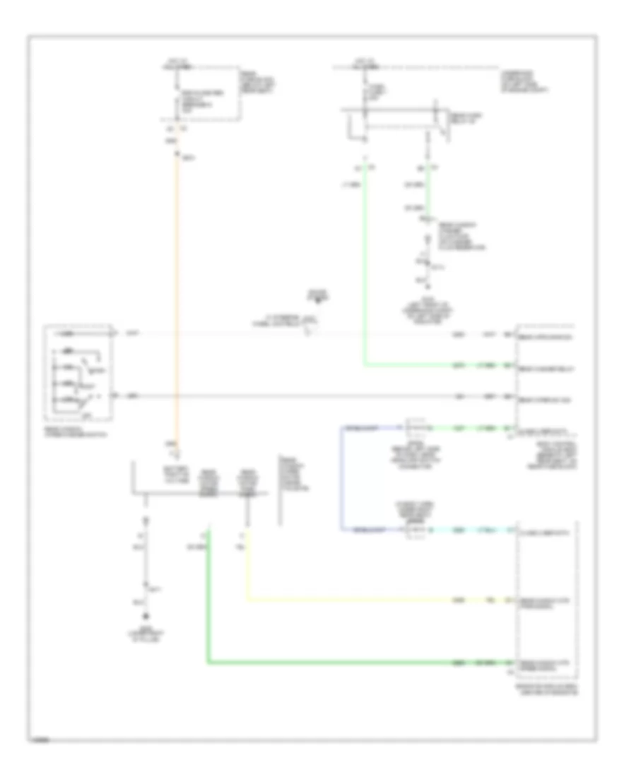 Электросхема заднего стеклоочистителя дворника и омывателя для GMC Envoy XUV 2004