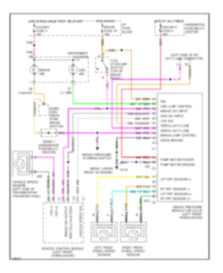 5 7L VIN R Anti lock Brake Wiring Diagrams for GMC CHD 1996 3500