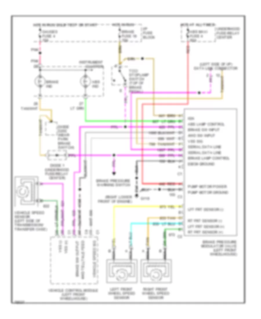 7 4L VIN J Anti lock Brake Wiring Diagrams for GMC CHD 1996 3500