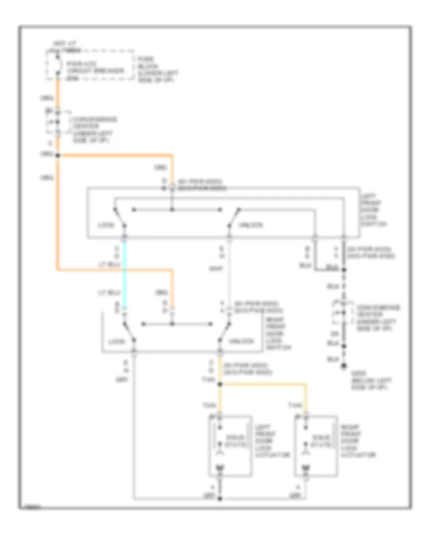 Door Lock Wiring Diagram 2 Door for GMC CHD 1996 3500