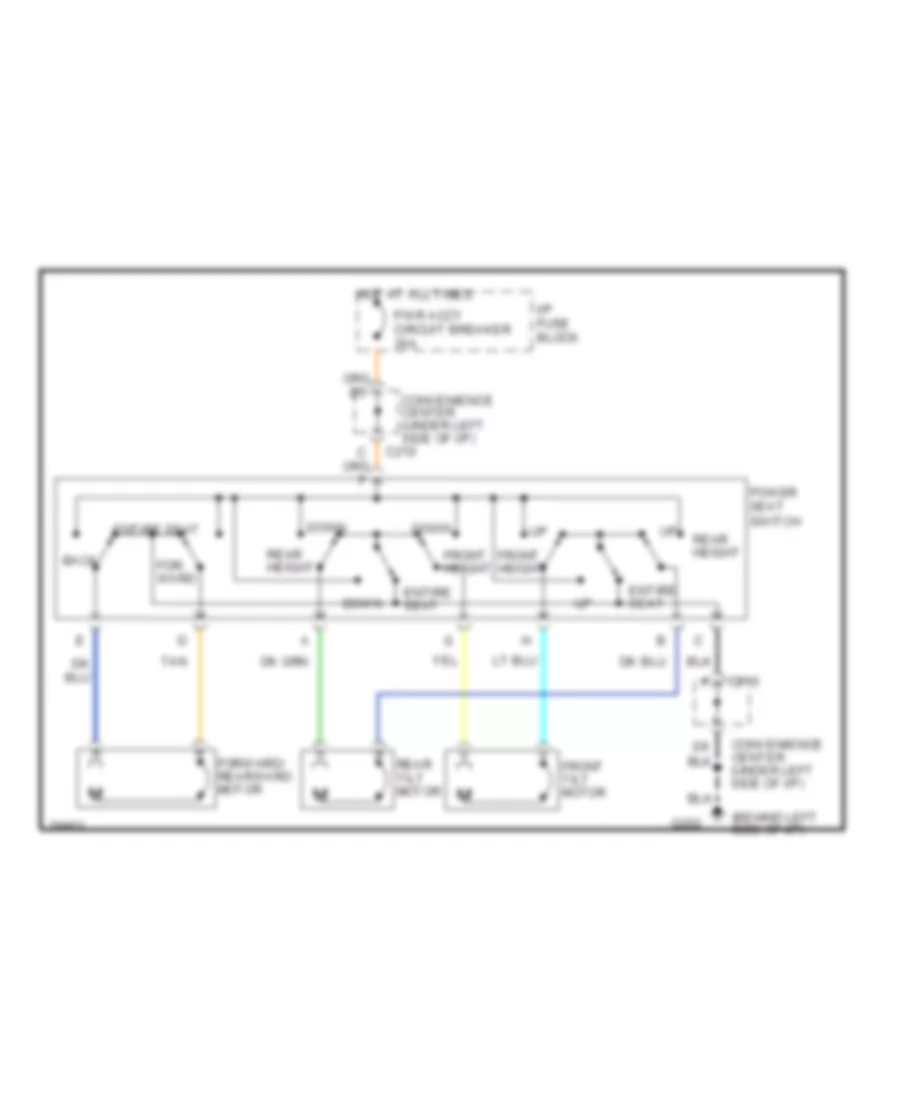 6 Way Power Seat Wiring Diagram for GMC CHD 1996 3500