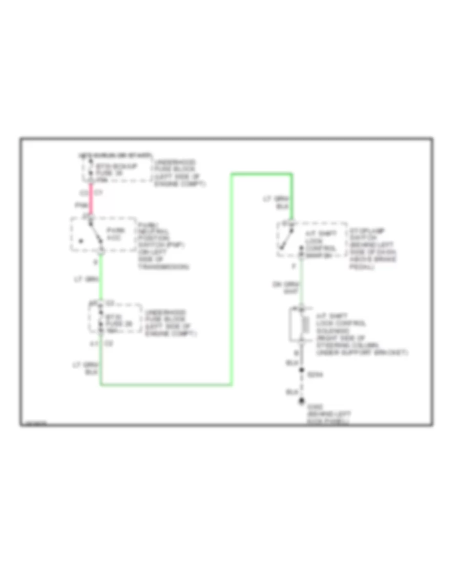 Shift Interlock Wiring Diagram for GMC Savana H2007 1500