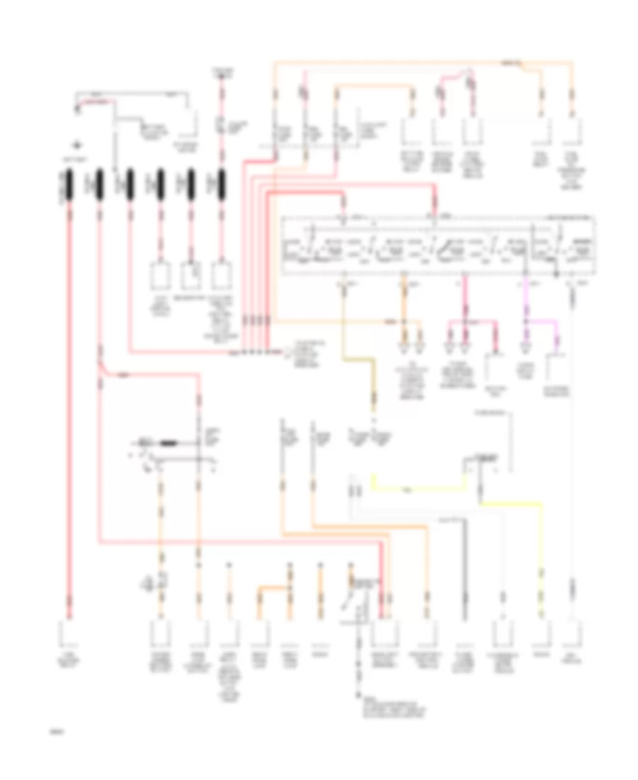 Power Distribution Wiring Diagram, Gasoline (1 of 4) for GMC Rally Camper Special G3500 1994
