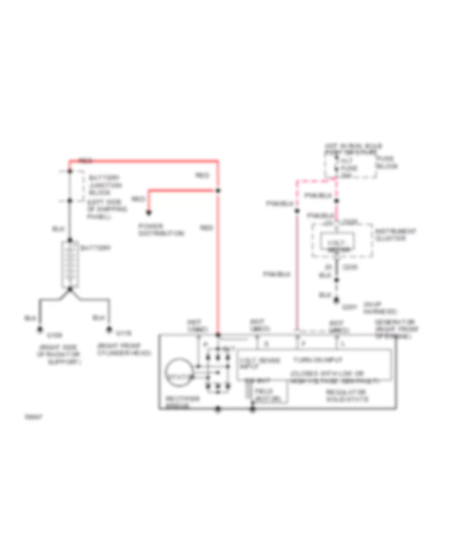 Charging Wiring Diagram, Commercial Chassis (Diesel) for GMC Rally G2500 1994