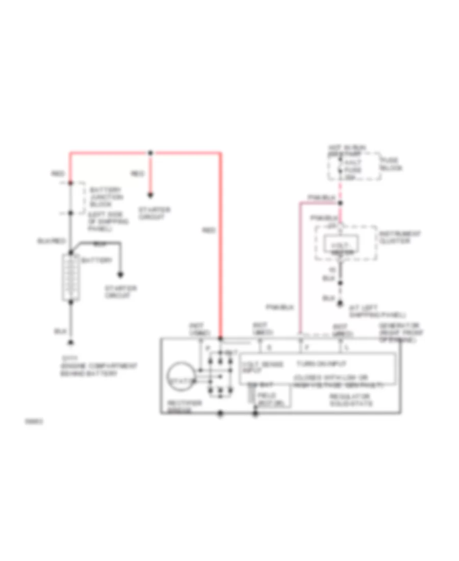 Charging Wiring Diagram, Motor Home Chassis for GMC Rally G2500 1994