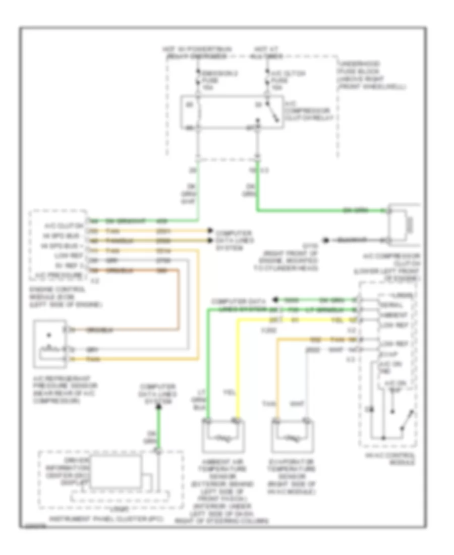Compressor Wiring Diagram, Manual AC for GMC Acadia SL 2010