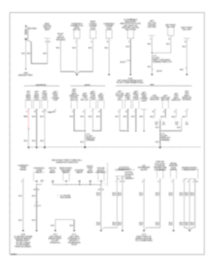 Ground Distribution Wiring Diagram 1 of 5 for GMC Acadia SL 2010