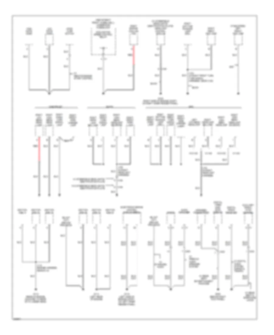 Ground Distribution Wiring Diagram (2 of 5) for GMC Acadia SL 2010