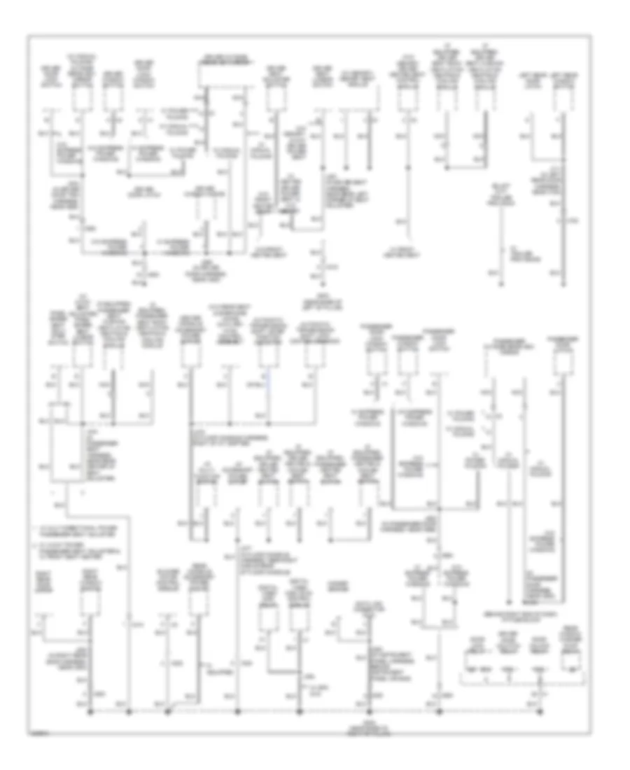 Ground Distribution Wiring Diagram (3 of 5) for GMC Acadia SL 2010