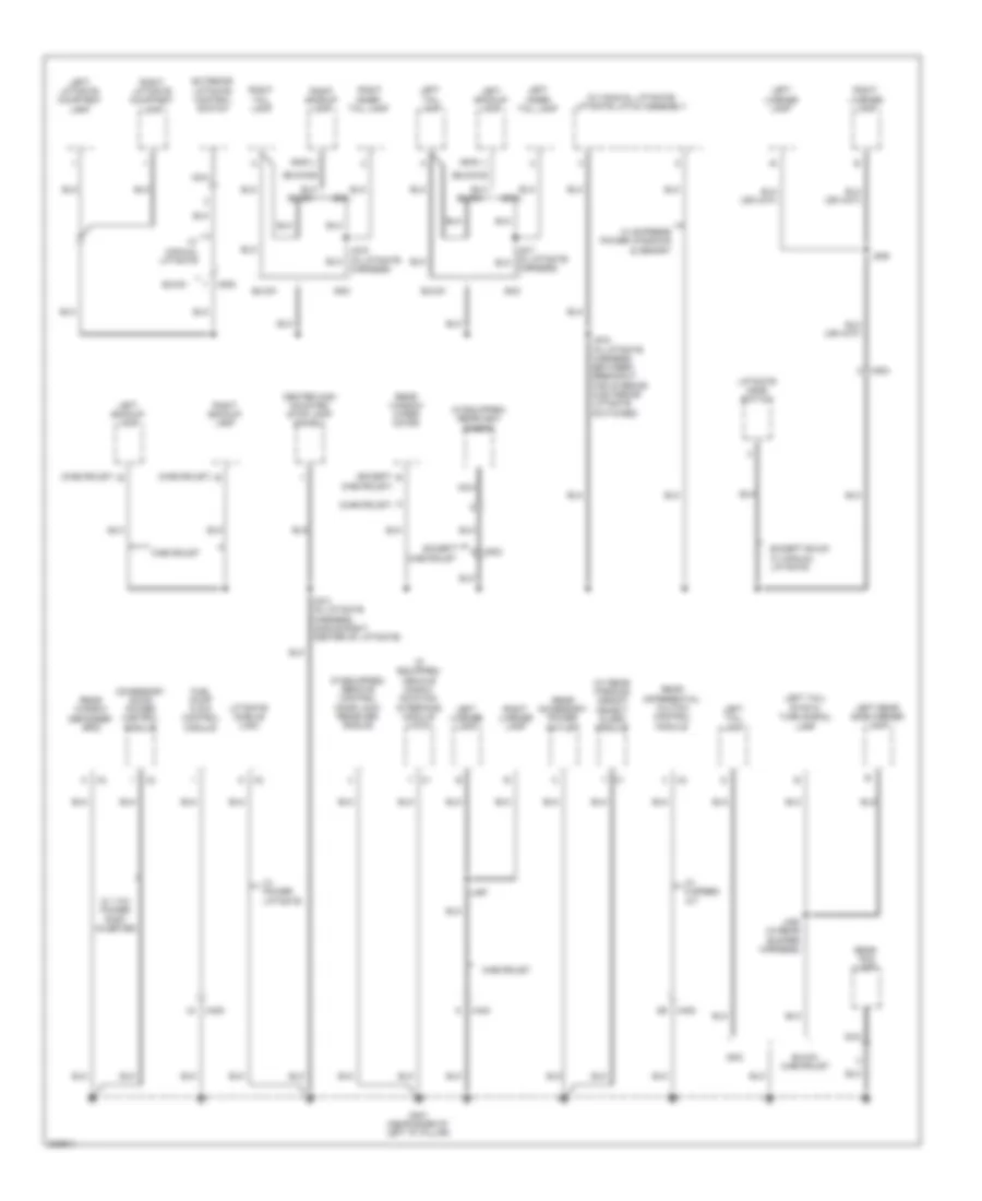 Ground Distribution Wiring Diagram (5 of 5) for GMC Acadia SL 2010