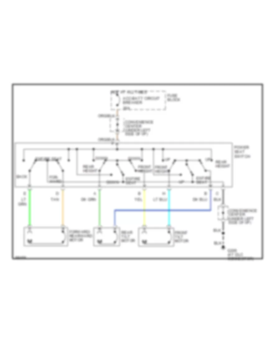 Power Seat Wiring Diagrams for GMC Suburban C1992 2500