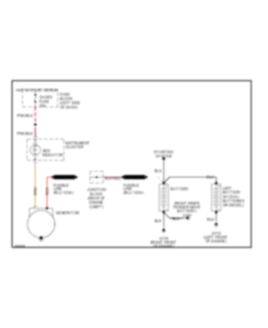 Charging Wiring Diagram for GMC Suburban C1992 2500