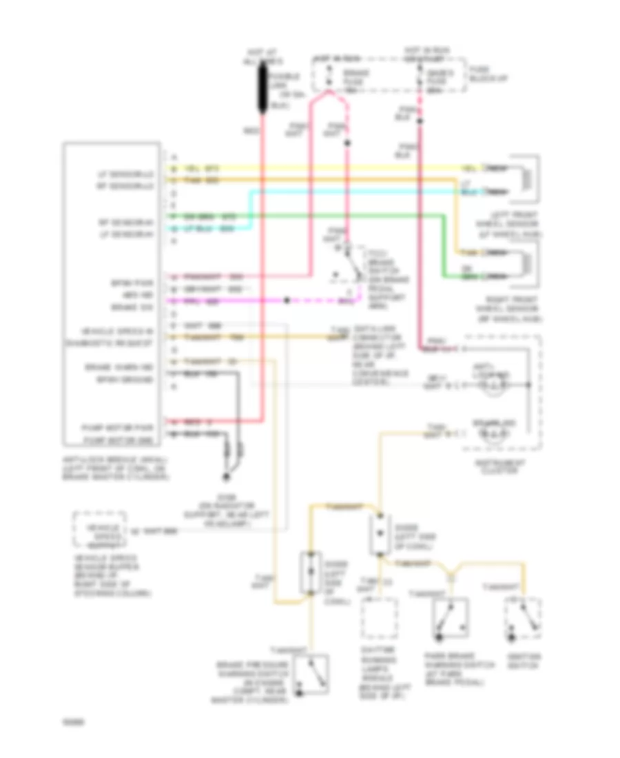 All Wheel ABS Wiring Diagram with DRL for GMC Safari 1994