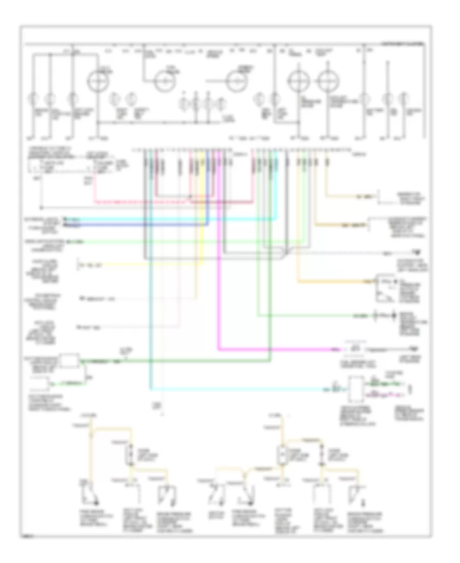 Analog Cluster Wiring Diagram for GMC Safari 1994