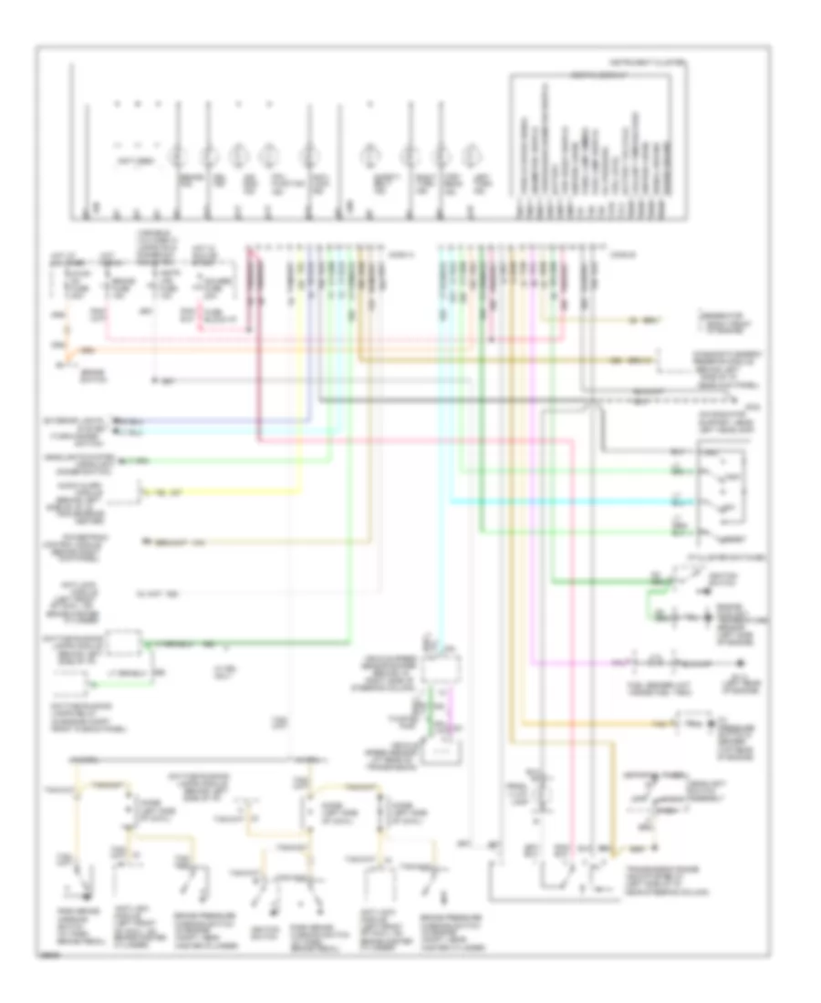 Electronic Cluster Wiring Diagram for GMC Safari 1994