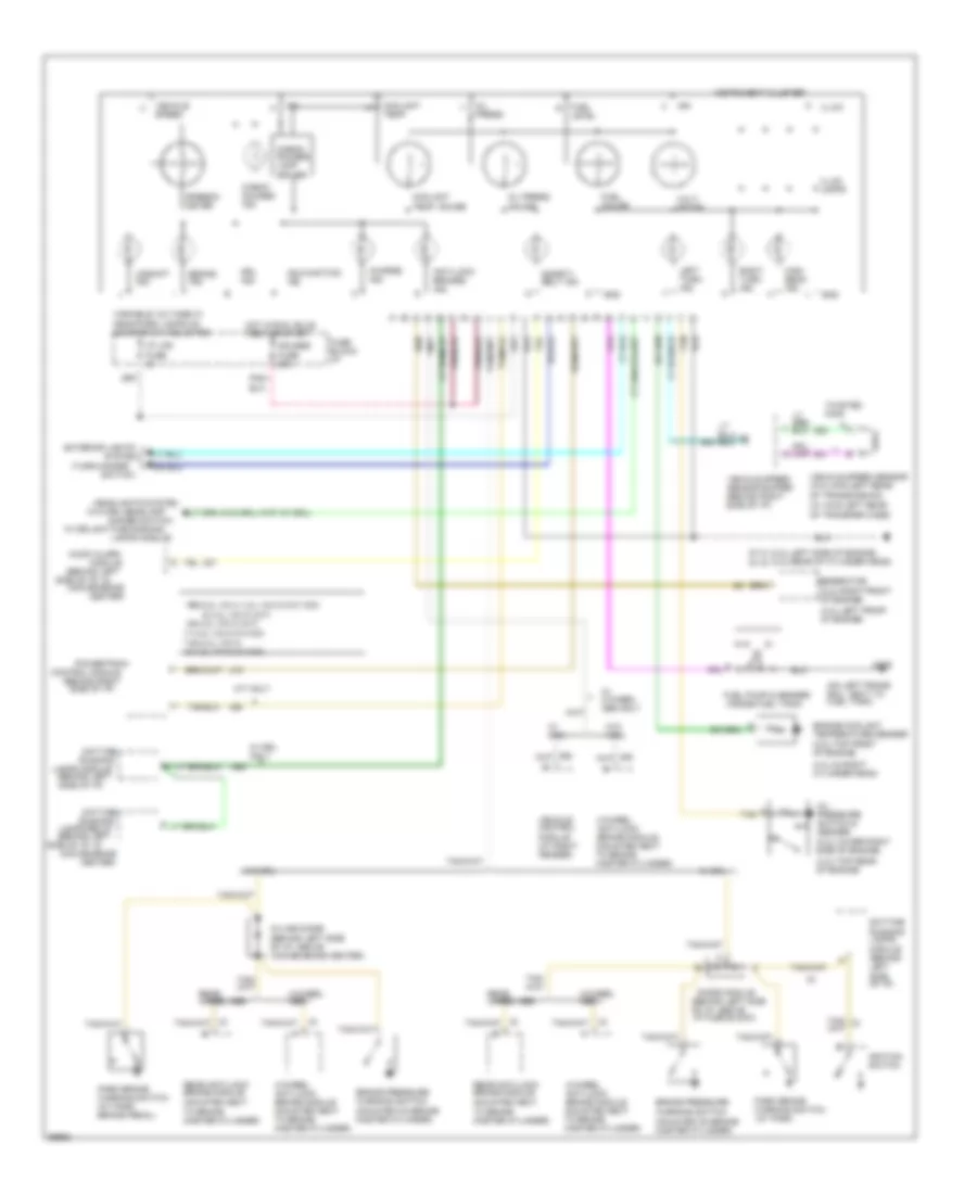 Instrument Cluster Wiring Diagram for GMC Sonoma 1994