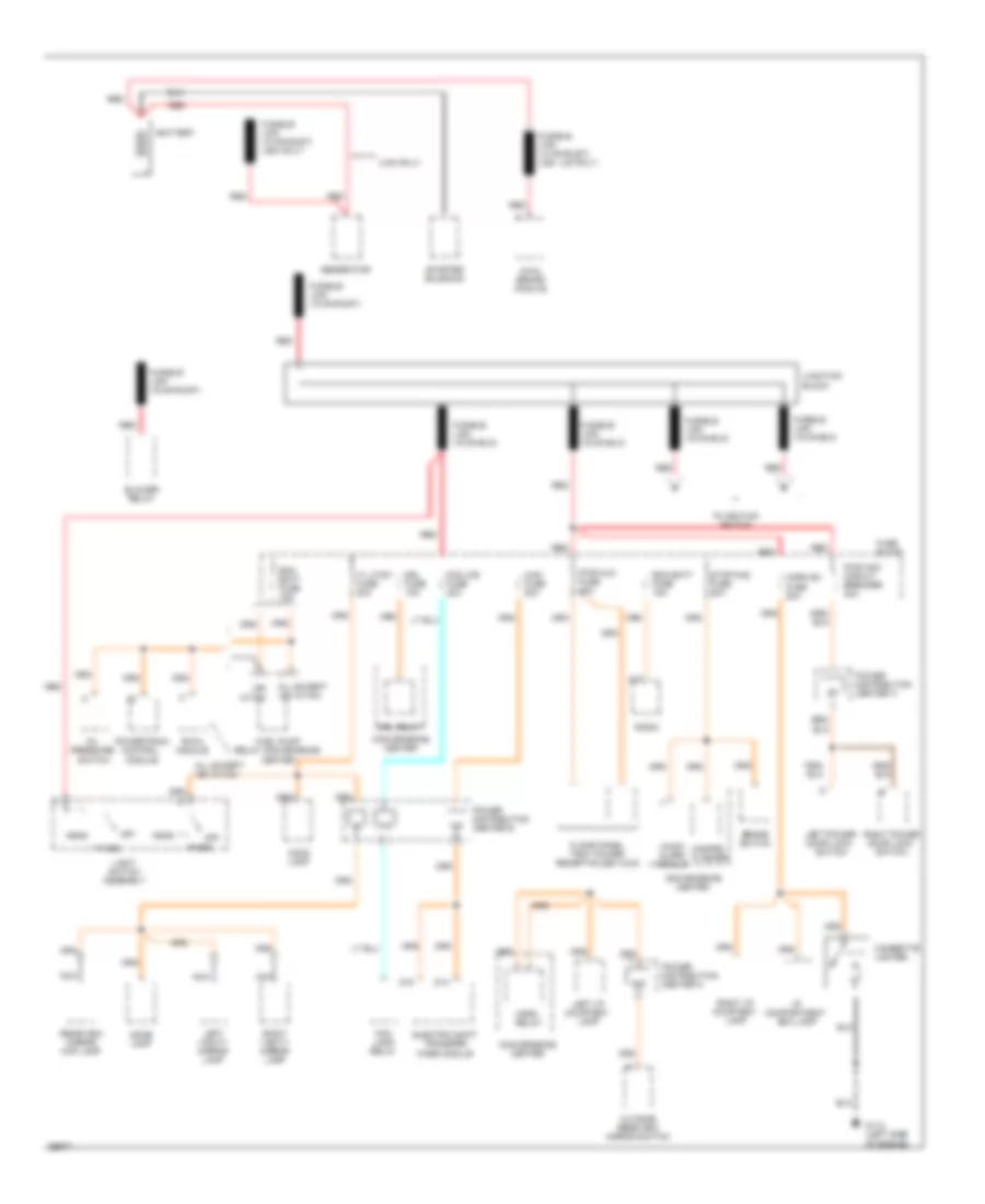 Power Distribution Wiring Diagram 1 of 3 for GMC Sonoma 1994