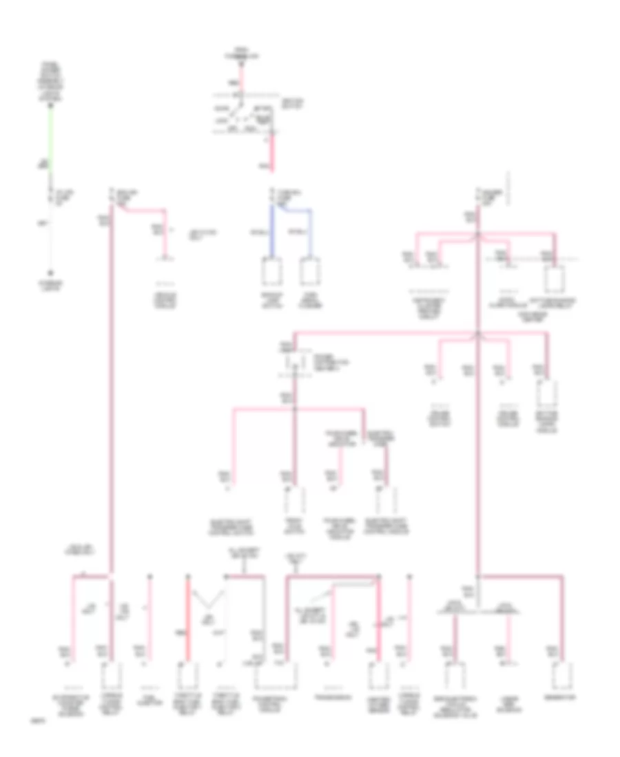 Power Distribution Wiring Diagram (3 of 3) for GMC Sonoma 1994