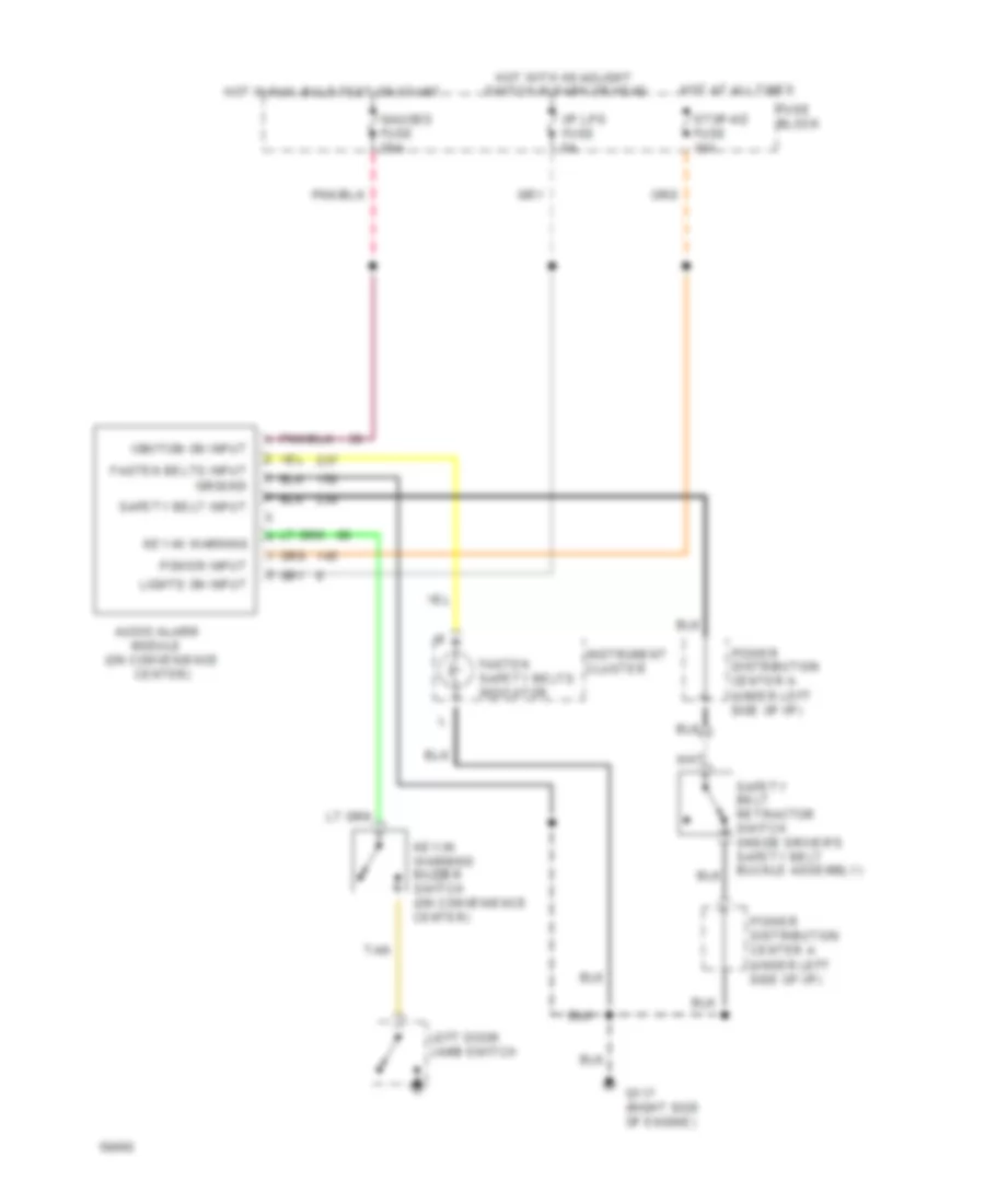 Warning System Wiring Diagrams for GMC Sonoma 1994
