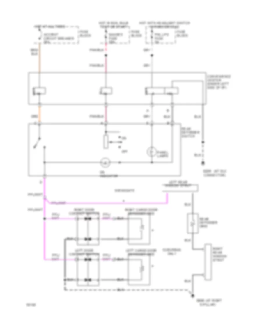 Defogger Wiring Diagram for GMC Suburban C1500 1994