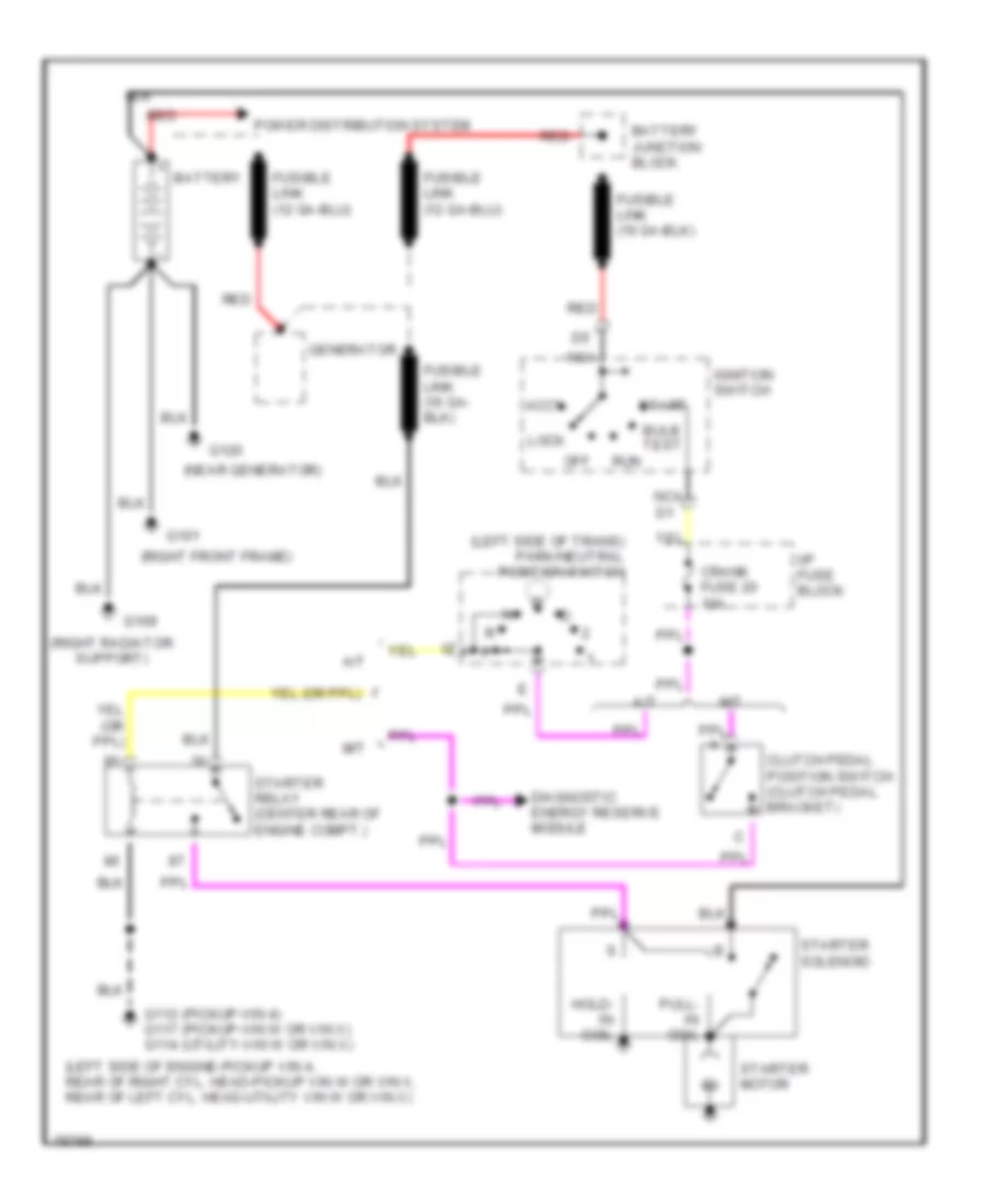 Starting Wiring Diagram for GMC Jimmy 1996