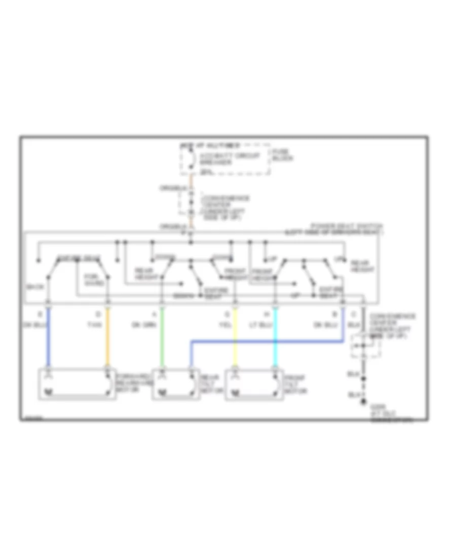 Power Seat Wiring Diagrams for GMC Suburban C1994 2500