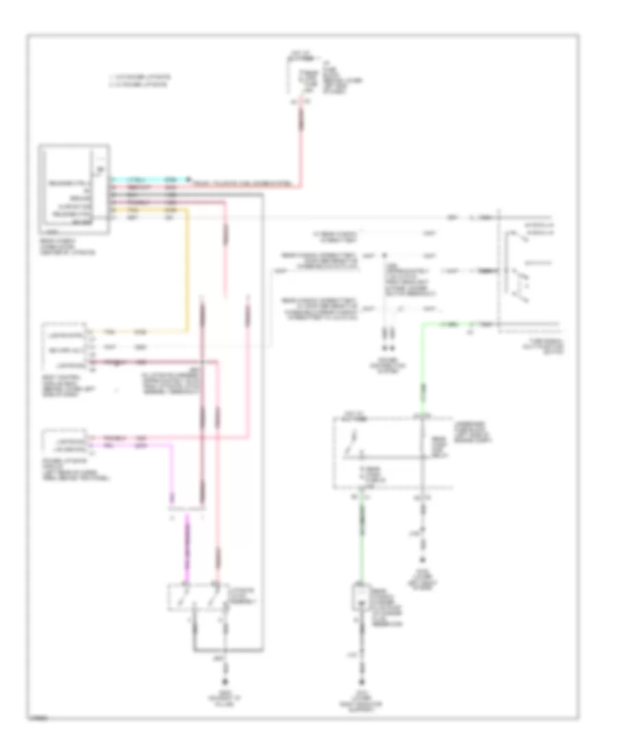 Электросхема заднего стеклоочистителя дворника и омывателя для GMC Yukon XL K1500 2008