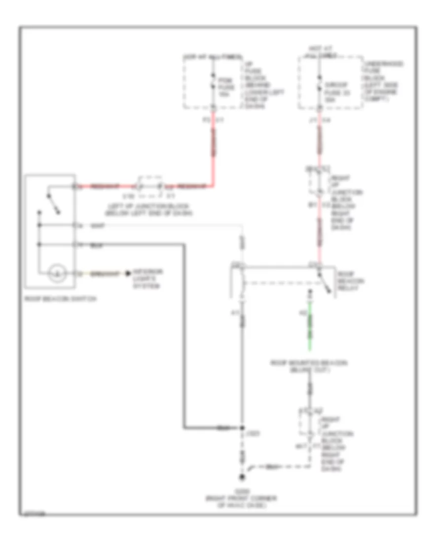 Beacon Lamp Wiring Diagram for GMC Yukon XL K2008 1500
