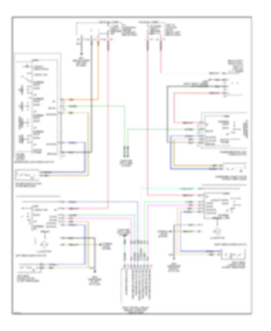 Power Windows Wiring Diagram for GMC Yukon XL K2008 1500