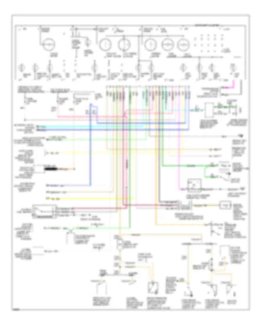 Instrument Cluster Wiring Diagram Diesel for GMC Suburban K1994 1500