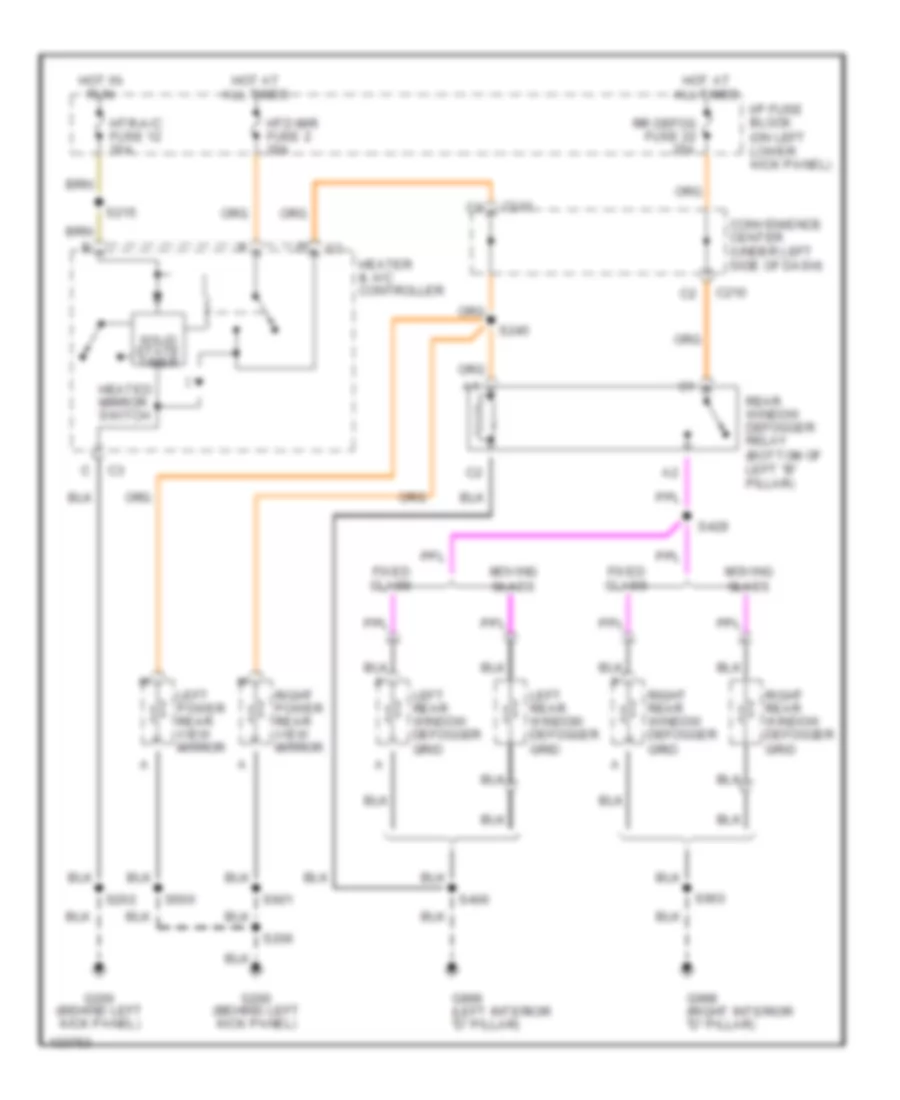Defogger Wiring Diagram for GMC Savana G2000 3500