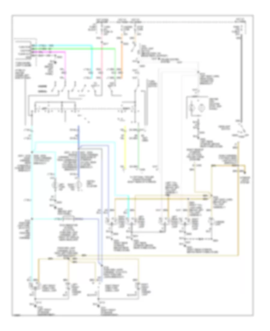 Exterior Lamps Wiring Diagram, with Sealed Beam Headlamps for GMC Savana G3500 2000