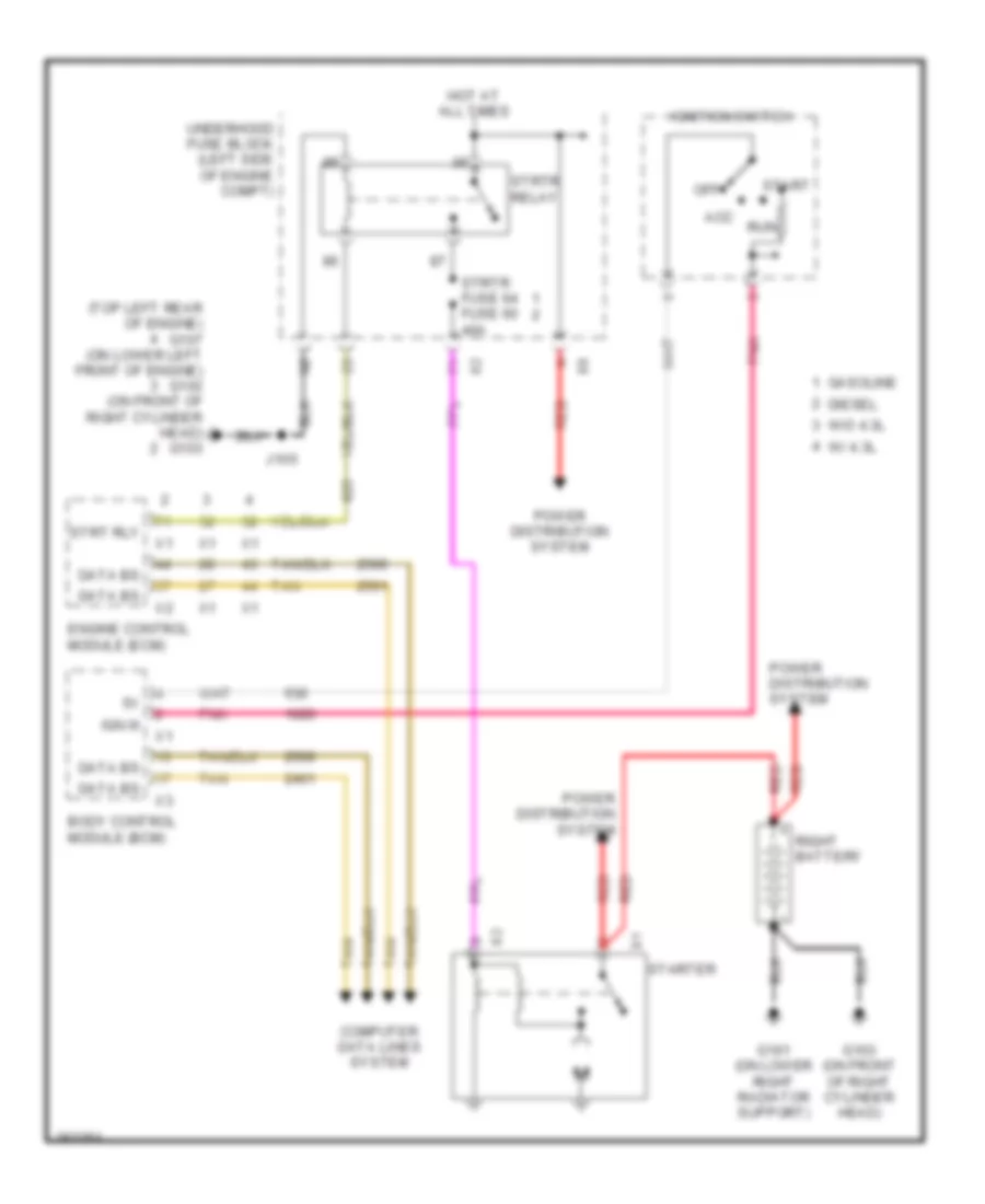 Starting Wiring Diagram for GMC Sierra HD 2007 3500