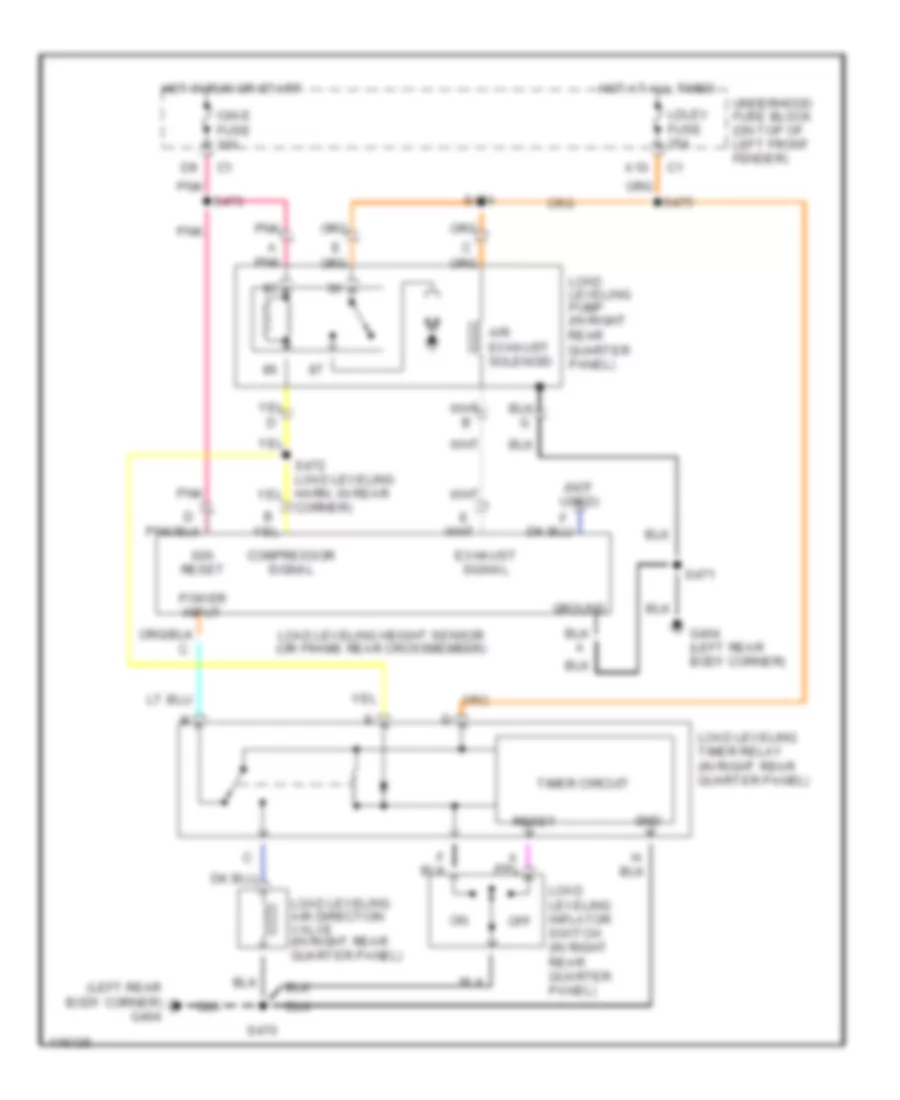 Electronic Suspension Wiring Diagram for GMC Envoy 1999