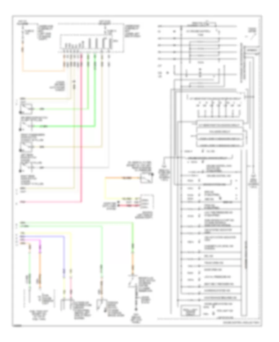 Электросхема панели приборов, кроме гибрида (2 из 2) для Honda Civic Si 2011