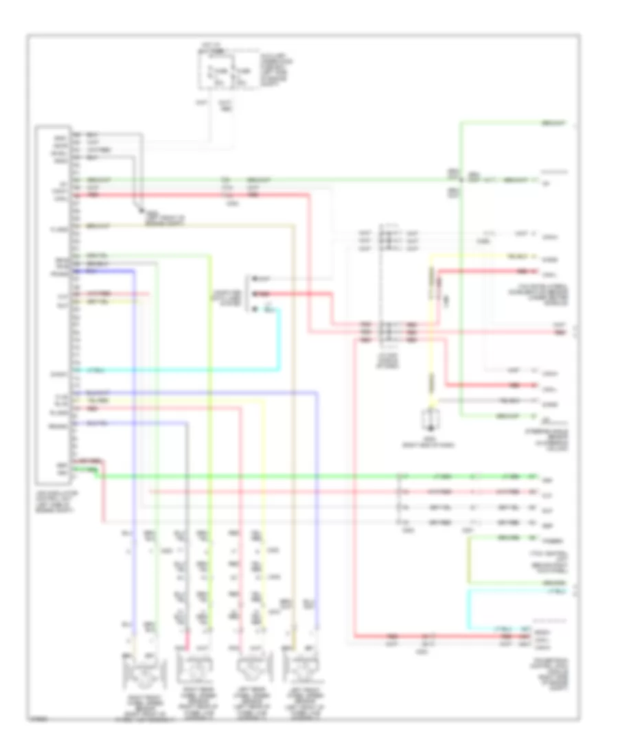 Электросхема антиблокировочной тормозной системы АБС (ABS) (1 из 2) для Honda Ridgeline RTL 2012