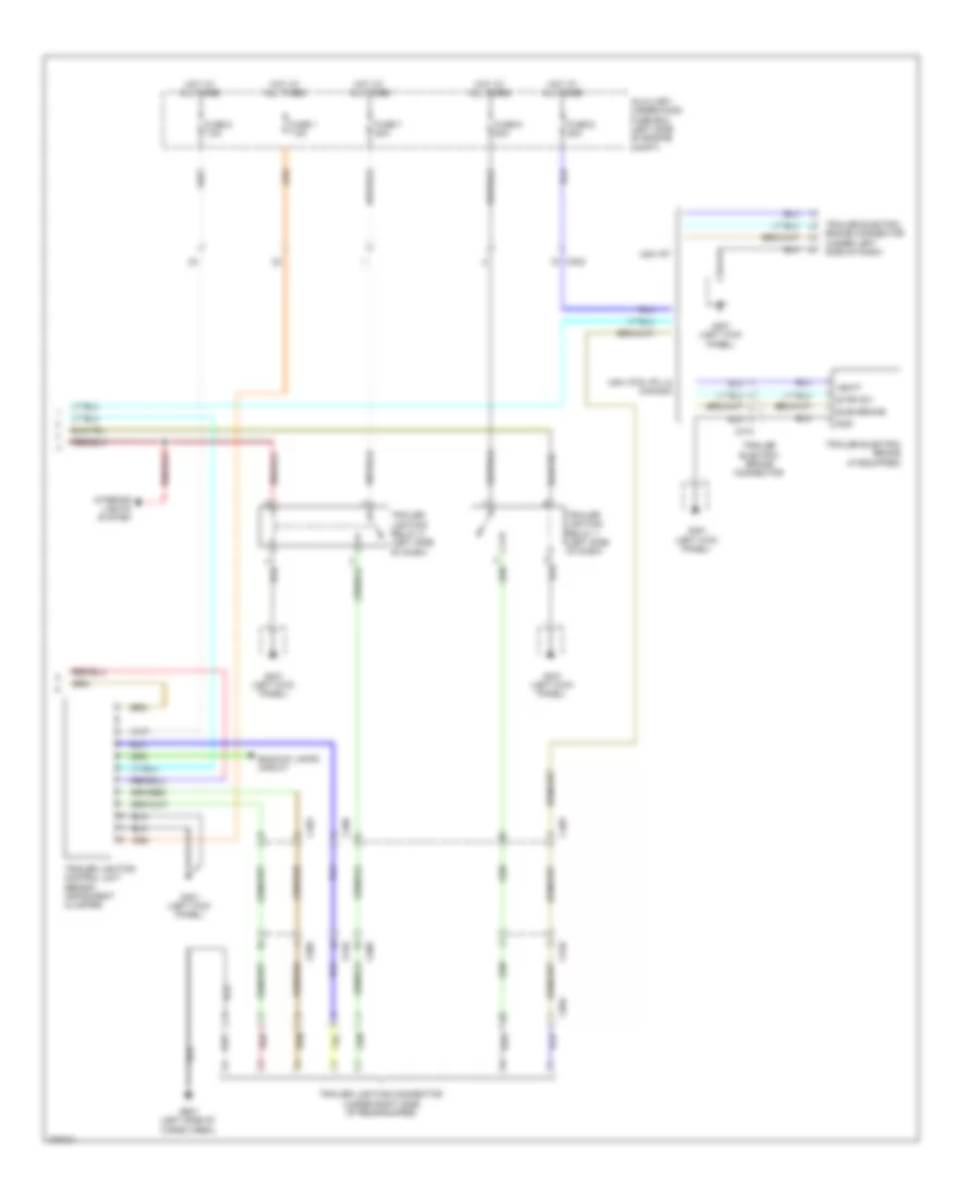 Электросхема розетки подключения прицепа и внешнего освещения (3 из 3) для Honda Ridgeline RTL 2012