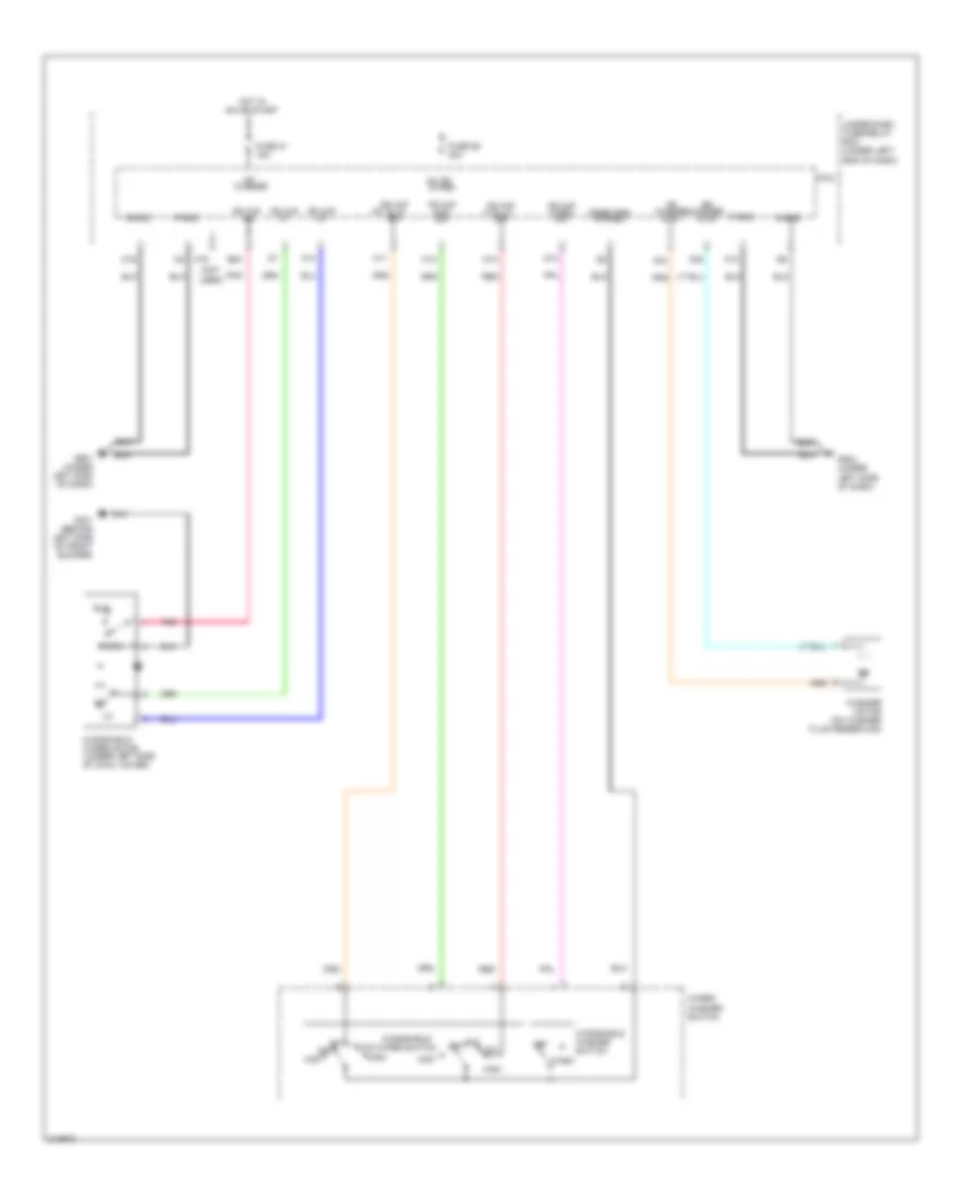 Электросхема передних стеклоочистителей дворников и омывателя лобового стекла для Honda Fit 2009